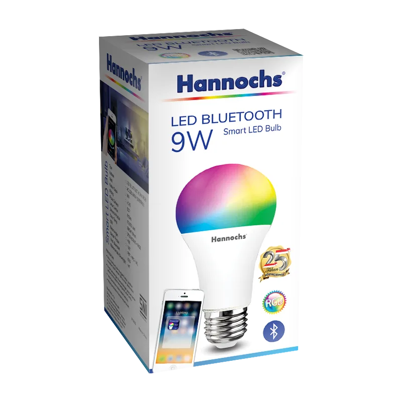 lampu hannochs led bluetooth 9 watt tampak 3d