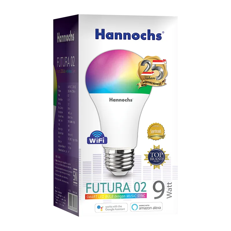 smart led hannochs futura-02 9 watt rgb tampak belakang