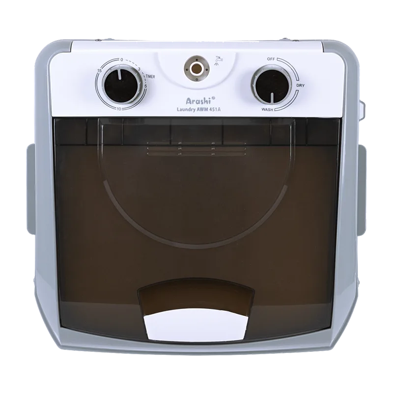 mesin cuci portable arashi awm-451a tampak atas
