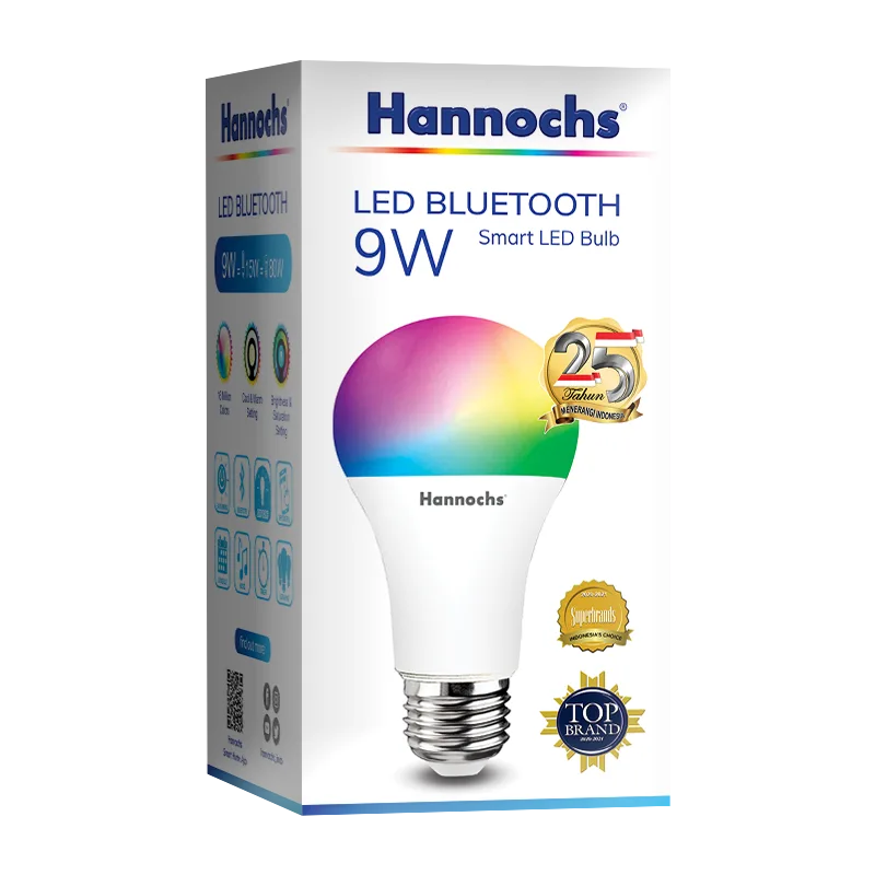 lampu hannochs led bluetooth 9 watt tampak belakang