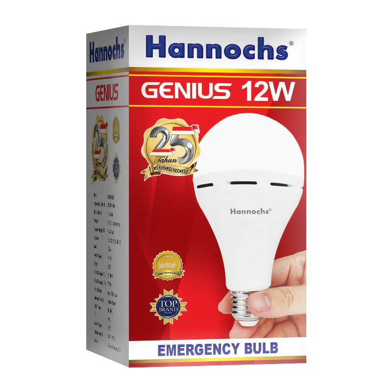 lampu emergency hannochs genius 12 watt tampak belakang