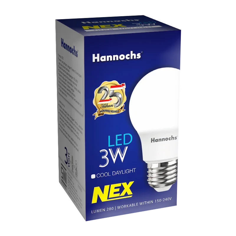 lampu led Hannochs LED NEX 3Watt tampak 3d
