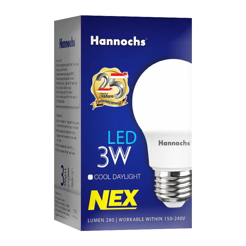 lampu led Hannochs LED NEX 3Watt tampak depan