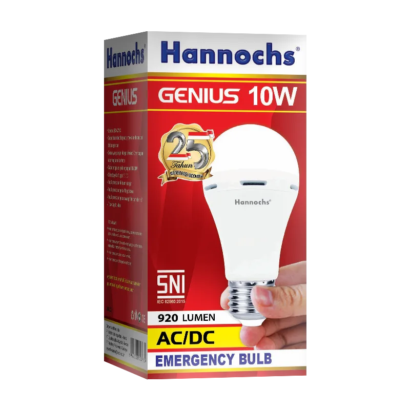 lampu Hannochs Emergency GENIUS 10Watt tampak belakang