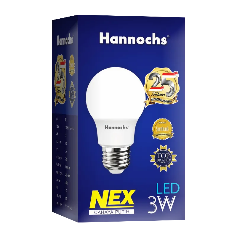 lampu led Hannochs LED NEX 3Watt tampak belakang