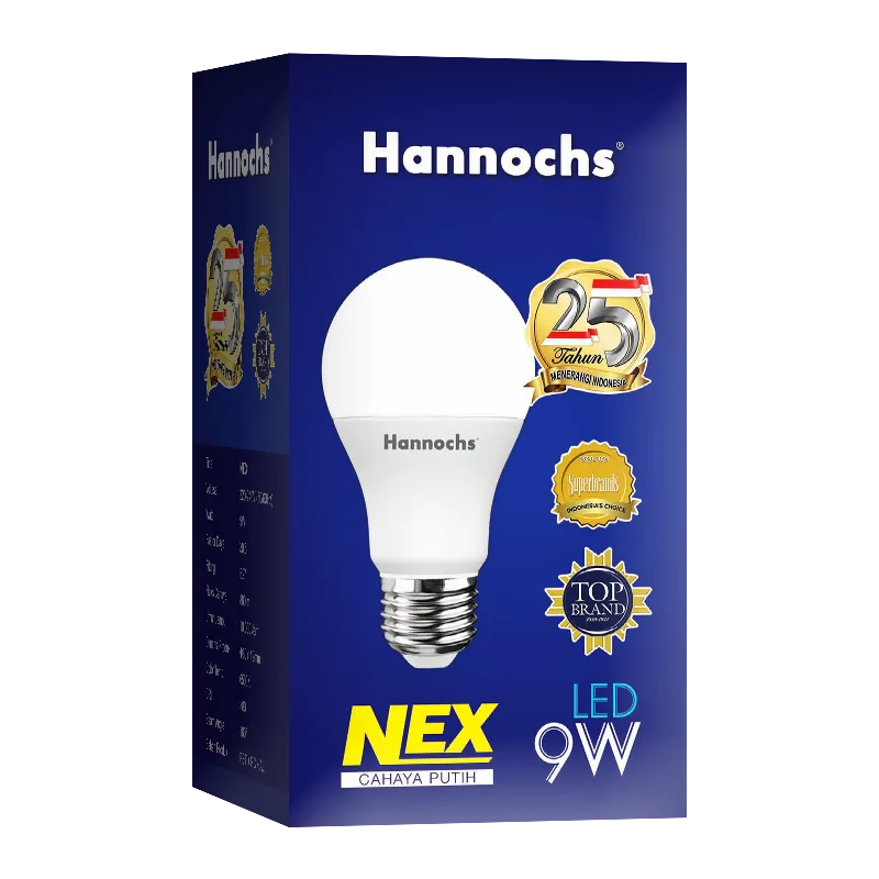 lampu led Hannochs LED NEX 9Watt tampak belakang