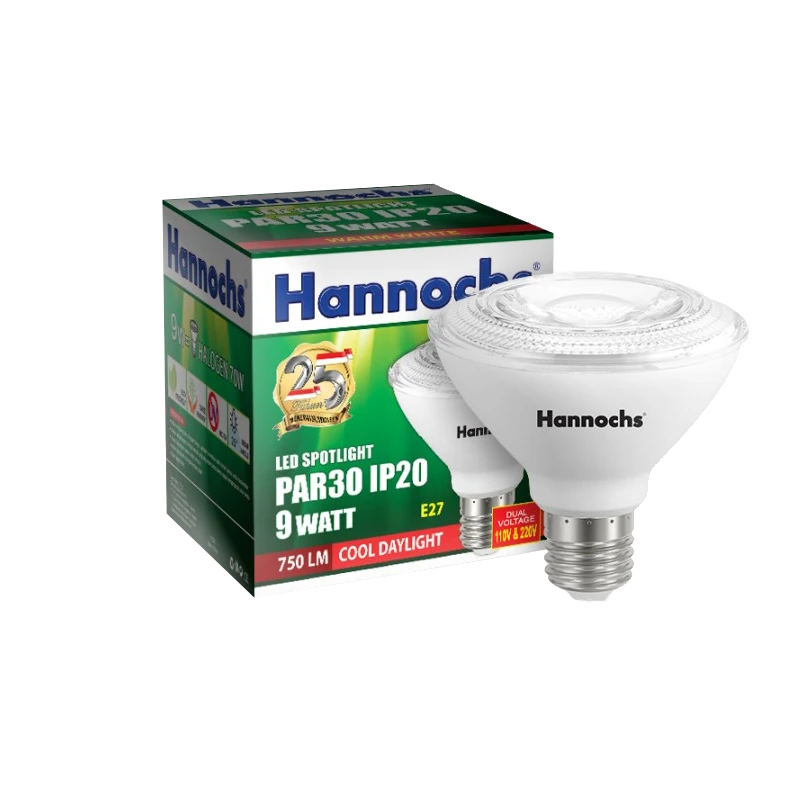 kotak lampu spotlight Hannochs PAR30 LED 9Watt CDL