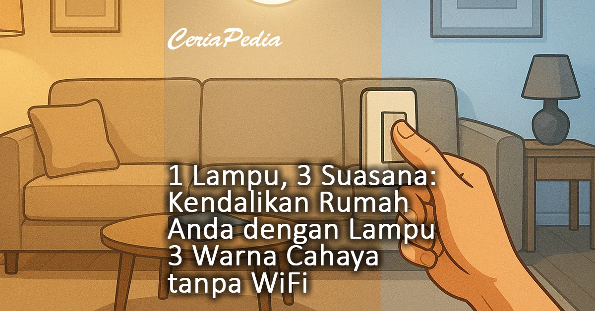 Satu lampu tiga suasana kendalikan rumah anda dengan lampu 3 warna cahaya tanpa wifi / internet