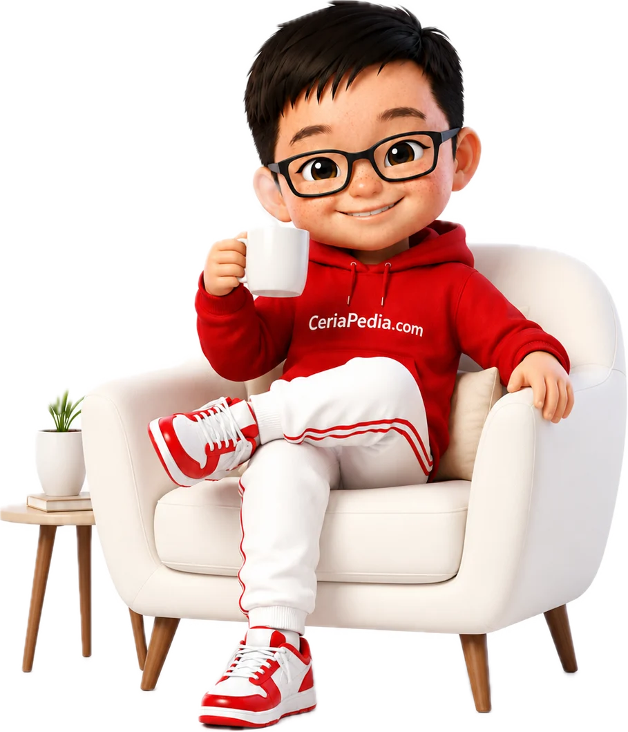 Ceria pedia happy drinking coffee