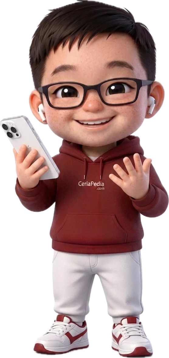 Ceria Pedia answering call